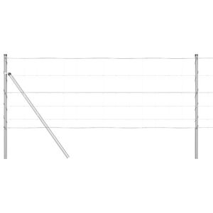 vidaXL Markfixerat Svetsat St&auml;ngsel 25 x 0,8 m Galvaniserat st&aring;l Mesh