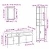 vidaXL Badrumsm&ouml;belset med hylla 4 pcs Sonoma-ek Konstruerat tr&auml;