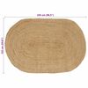 vidaXL Omr&aring;desmattor Oval Naturf&auml;rg 152 x 245 cm Jute