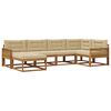 vidaXL Utomhussoffset 6 st Naturlig och Beige
