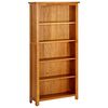 vidaXL Bokhylla 5 hyllor 70x22x140 cm massiv ek