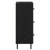 vidaXL Sideboard med låda Svart ek 34 x 34,5 x 90 cm Konstruerat trä