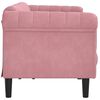 vidaXL Soffa 3-sits rosa sammet