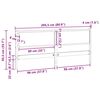 vidaXL Huvudgavel &Ouml;vrigt Brun 200 cm Massiv furu