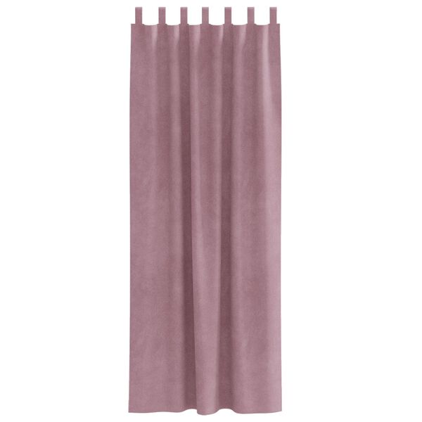 vidaXL M&ouml;rkl&auml;ggningsgardiner 2 pcs M&ouml;rkrosa 140 x 260 cm Sammet