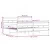 vidaXL Sängram utan madrass metall rökfärgad ek 180x200 cm