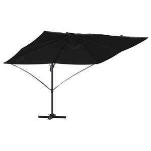 vidaXL Parasoll 351 x 250 x 260 cm Polyester och aluminium Svart