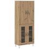 vidaXL Sk&aring;p 2 pcs Artisan Ek 69,5 x 34 x 180 cm Konstruerat tr&auml;