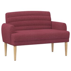 vidaXL Loveseat med knapprapport Vinr&ouml;d 116 x 67 x 80 cm Tyg