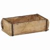 vidaXL Bricka med lagring Brun 30 x 15 x 9 cm Solid &aring;tervunnen tr&auml;