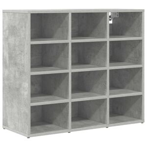 vidaXL Skosk&aring;p 77,5 x 30 x 67 cm Konstruerat tr&auml; Betonggr&aring;
