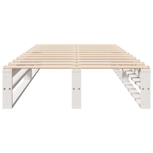 vidaXL S&auml;ngram utan madrass vit 100x200 cm massiv furu