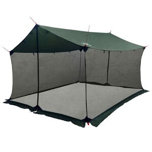 vidaXL Campingtarp med n&auml;tv&auml;ggar Arm&eacute;gr&ouml;n 340 x 260 x 220 cm