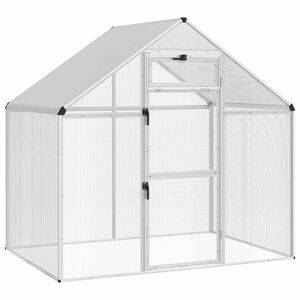 vidaXL F&aring;gelbur Silver 181,5 x 112 x 173,5 cm
