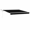 vidaXL Utdragbar markis Svart 350 x 250 cm Polyester