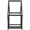 vidaXL Vedställ svart 50x25x50 cm kallvalsat stål