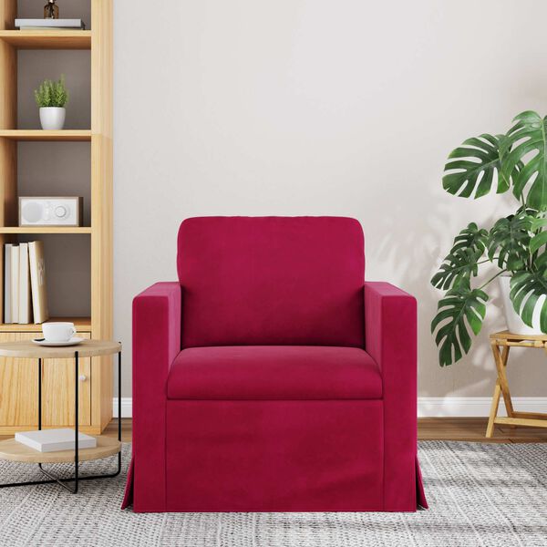 vidaXL Soffa Vinr&ouml;d 78 x 78 x 80 cm Sammet