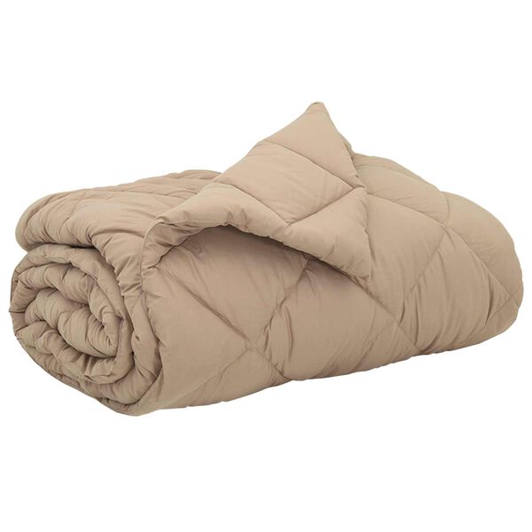 vidaXL Full &Aring;rs-Duvet Taupe 220 x 240 cm Mikrofiber