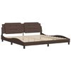 vidaXL Bed Frame without Mattress "Zadar" Brown 200x200 cm Faux Leather