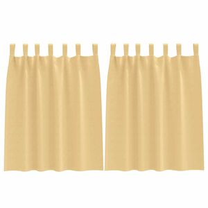 vidaXL M&ouml;rkl&auml;ggningsgardiner med Ringar 2 pcs Beige 140 x 140 cm