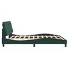 vidaXL Bed Frame with LED without Mattress Dark Green 180x200 cm Velvet