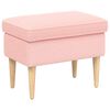 vidaXL Fotpall Rosa 55 x 35 x 41 cm Boucl&eacute;