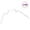 vidaXL V&auml;xthuskl&auml;mmor 100 st W-typ galvaniserat st&aring;l