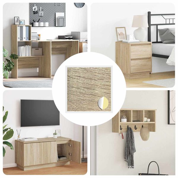 vidaXL Sj&auml;lvh&auml;ftande skruvomslag 12 pcs Sonoma-ek &Oslash; 20 x 0,5 mm