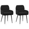 vidaXL Matstolar 2 pcs Sammet (V) Svart 59 x 59,5 x 90 cm