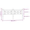 vidaXL Huvudgavel metall vit 193 cm