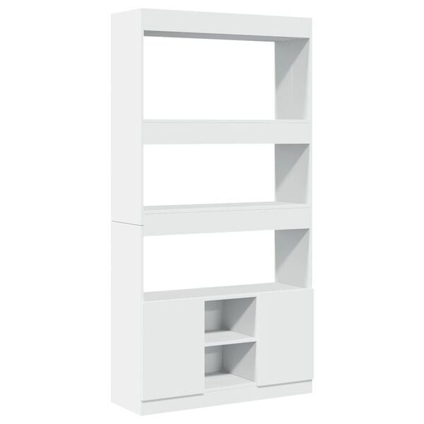 vidaXL Högskåp vit 92x33x180 cm konstruerat trä