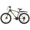 vidaXL Mountainbike 21 v&auml;xlar 26-tums d&auml;ck 46 cm svart
