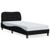 vidaXL Bed Frame without Mattress "Hvar" Black 90x200 cm Fabric