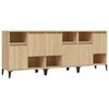 vidaXL Sk&auml;nk 3 st sonoma ek 60x35x70 cm konstruerat tr&auml;