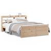 vidaXL S&auml;ngram med huvudgavel 135x190 cm massiv furu