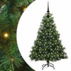 vidaXL Konstgjord julgran med 150 LED-lampor Gr&ouml;n 120 cm PE och PVC