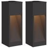 vidaXL Solcell LED-v&auml;gbelysning 2 st Varmvit 18 x 18 x 50 cm