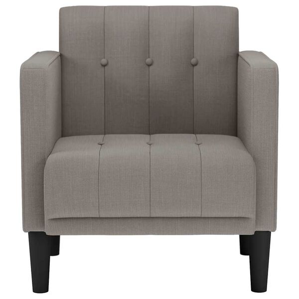 vidaXL Soffstol med armst&ouml;d taupe 53 cm tyg