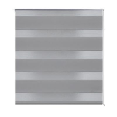 Rullgardin randig grå 140 x 175 cm transparent