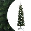 vidaXL Smal konstgjord julgran med julkulor 120 cm 150 LED-lampor