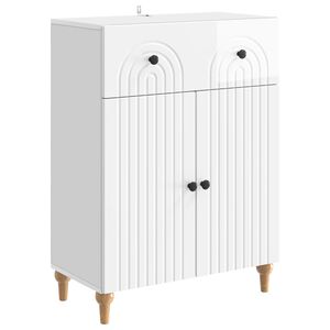 vidaXL Sideboard Vit h&ouml;gglans 66 x 34,5 x 90 cm Konstruerat tr&auml;