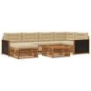vidaXL Utomhussoffset 7 st Naturlig och Beige