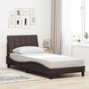 vidaXL Bed Frame without Mattress "Hanko" Dark Brown 80x200cm Fabric