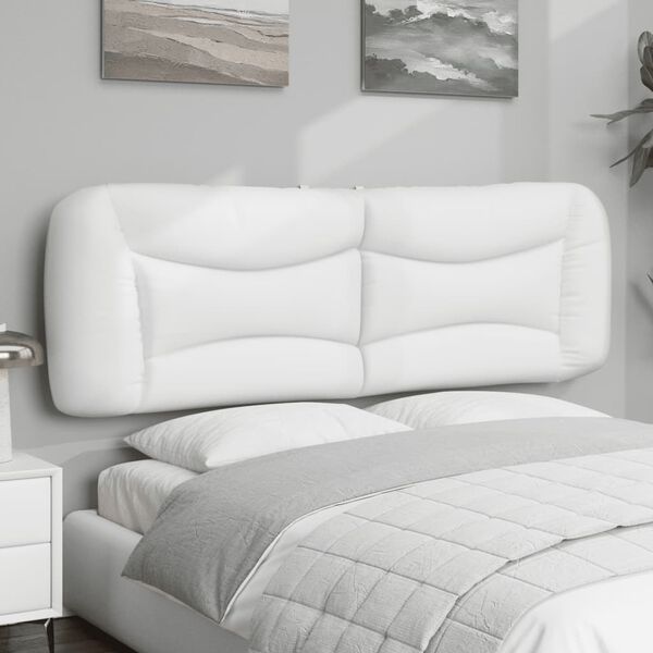 vidaXL Headboard Cushion "Hvar" White 152 cm Faux Leather