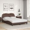 vidaXL Bed Frame "Viana" without Mattress Brown 140x190 cm Faux Leather
