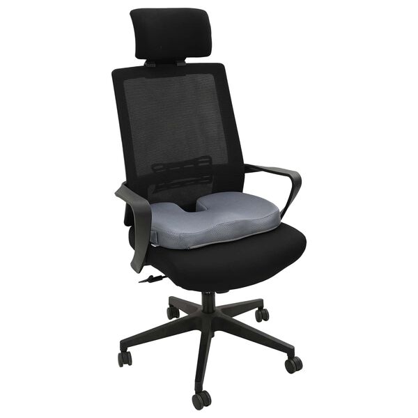 vidaXL Kudde med kudde Gr&aring; 46 x 38 x 8 cm N&auml;t