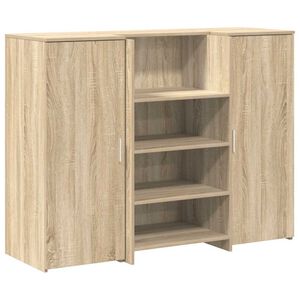 vidaXL Receptionsdisk sonoma-ek 135x50x103,5 cm konstruerat tr&auml;