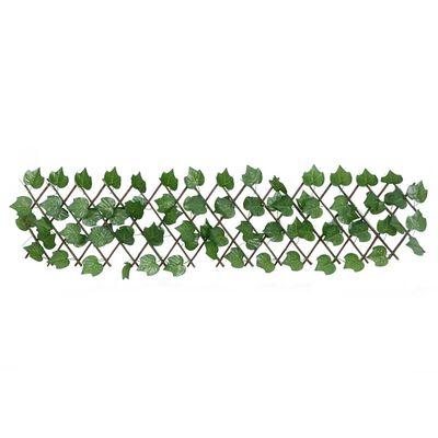 vidaXL Konstväxt druvblad spaljé expanderbar grön 180x20 cm