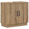 vidaXL Badrumssk&aring;p med handfat HOORN Artisan-ek 59,5 x 31,5 x 56 cm