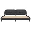 vidaXL Bed Frame with LED without Mattress "Zadar" Black 200x200 cm